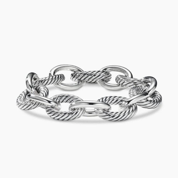 David yurman Oval Link Chain Bracele tSterling Silver19 mm